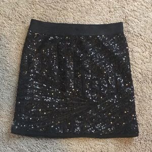 BCBMaxazria Black Sequin Skirt